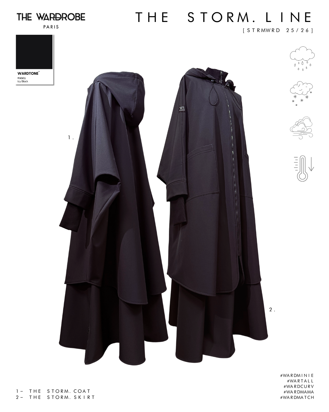 THE STORM COAT — Manteau technique oversize à capuche et mitaines