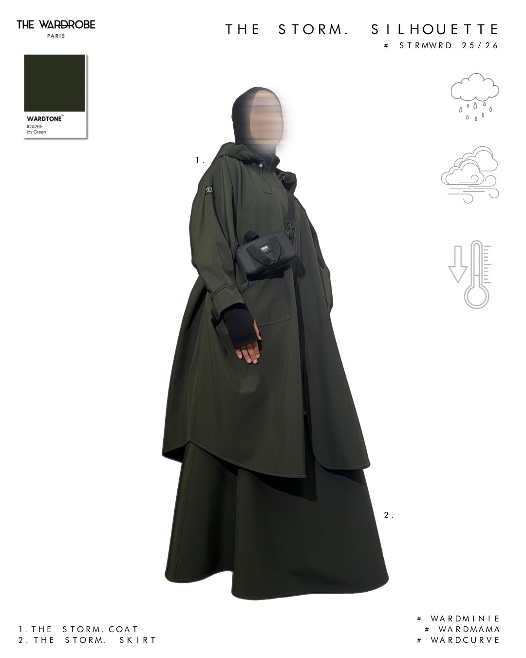 THE STORM COAT — Manteau technique oversize à capuche et mitaines