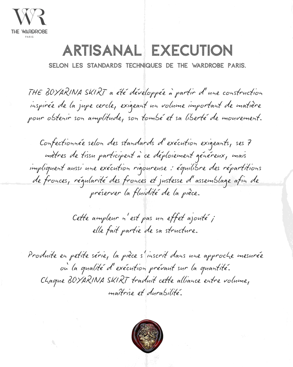THE BOYARINA SKIRT — Jupe à ampleur exceptionnelle en soie martelée