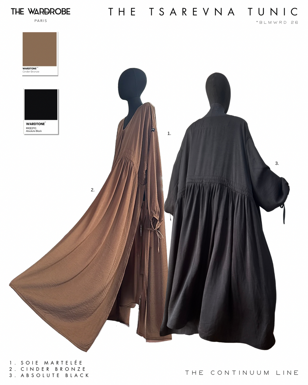 THE TSAREVNA TUNIC — Tunique longue ajustable en soie martelée