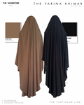 THE YARINA KHIMAR — Khimar à maxi-fentes en soie martelée