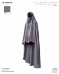 THE YARINA KHIMAR — Khimar à maxi-fentes en soie martelée