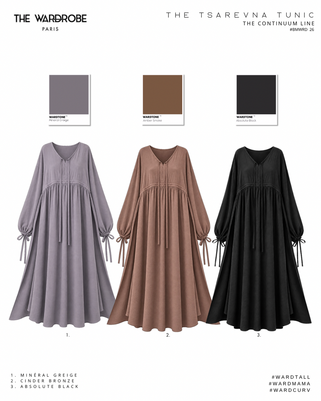 THE TSAREVNA TUNIC — Tunique longue ajustable en soie martelée