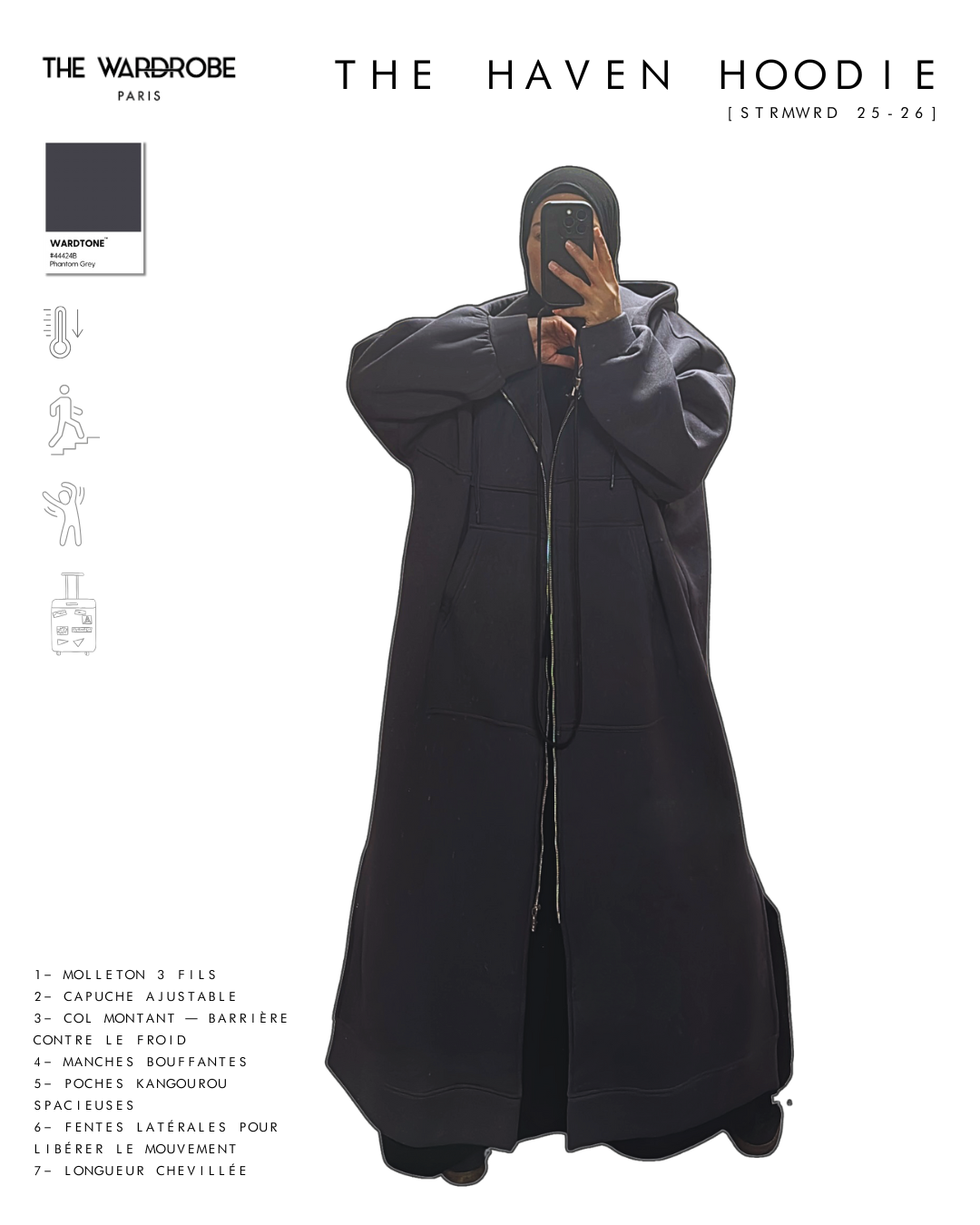 THE HAVEN HOODIE — Maxi hoodie en molleton premium